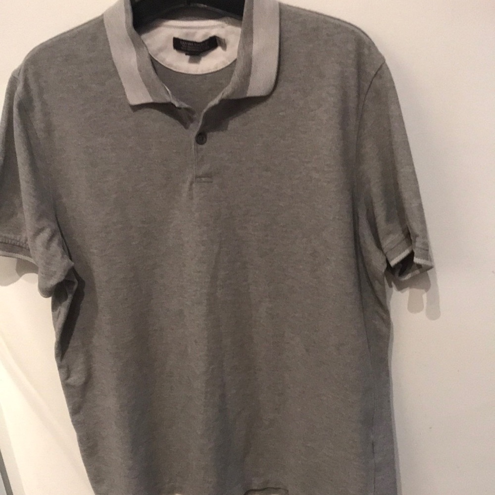 Banana Republic two tone grey performance Polo